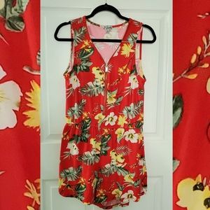 J for Justify tropical floral plus size romper